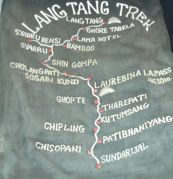 Langtang Region Trekking Trip Map
